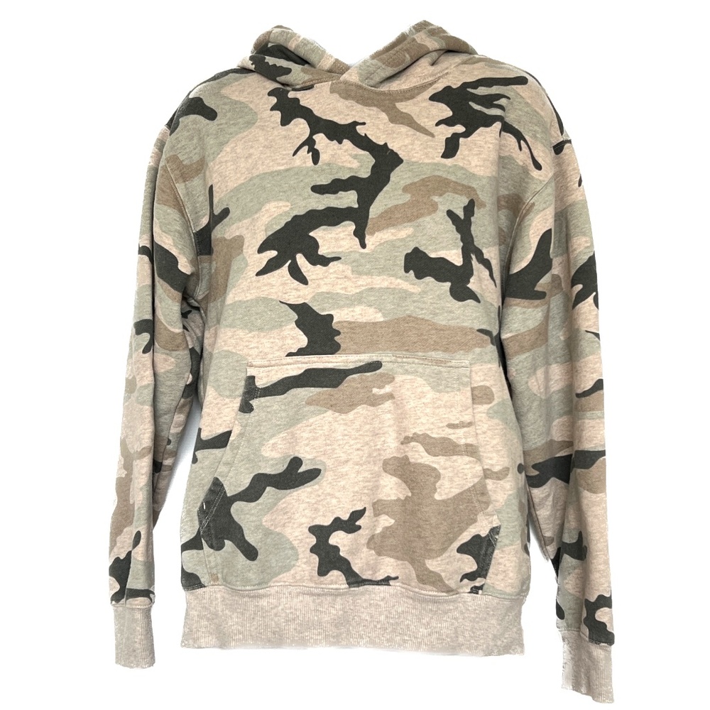 TNA Aritzia Camo Hoodie Size S Pullover Cotton Blend Desert Colors Soft